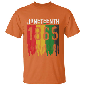 Juneteenth Freedom Pride T Shirt African American Heritage Graphic TS12 Orange Print Your Wear