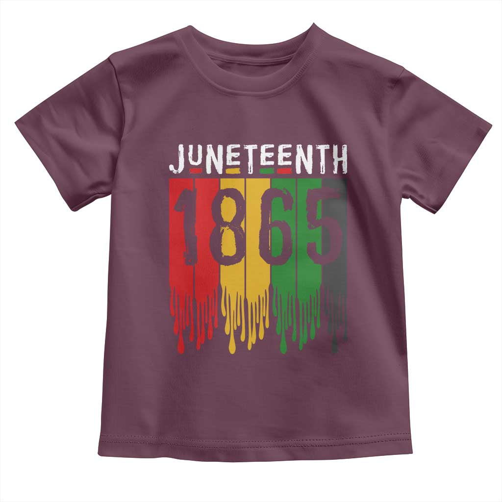 Juneteenth Freedom Pride Toddler T Shirt African American Heritage Graphic TS12 Maroon Print Your Wear