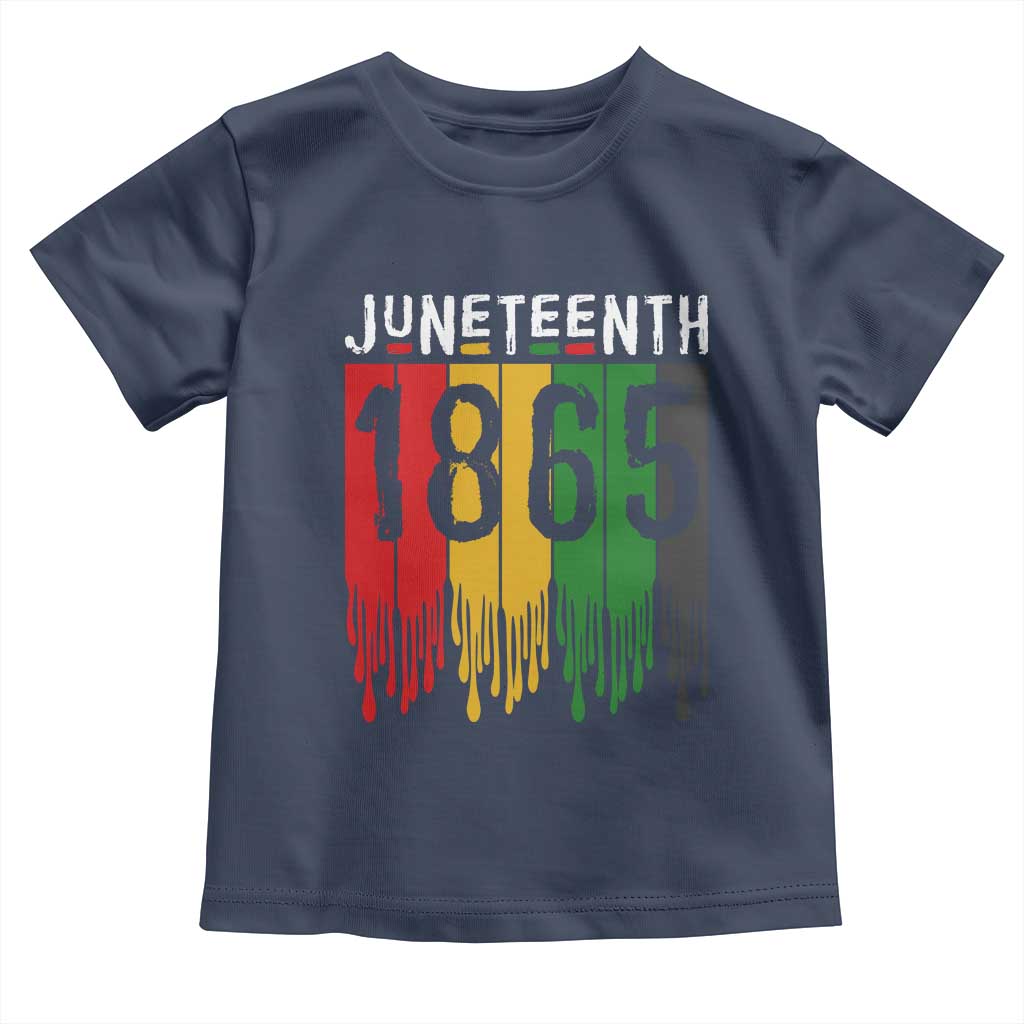 Juneteenth Freedom Pride Toddler T Shirt African American Heritage Graphic TS12 Navy Print Your Wear