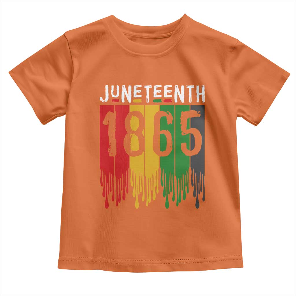 Juneteenth Freedom Pride Toddler T Shirt African American Heritage Graphic TS12 Orange Print Your Wear
