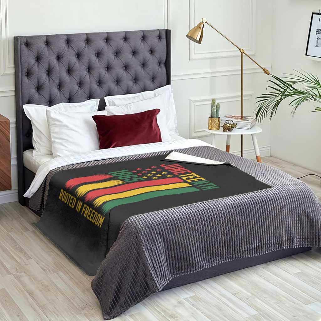 Juneteenth Rooted In Freedom 1865 Throw Blanket African American Pride