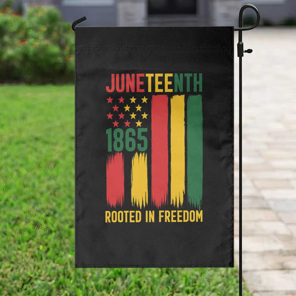 Juneteenth Rooted In Freedom 1865 Garden Flag African American Pride
