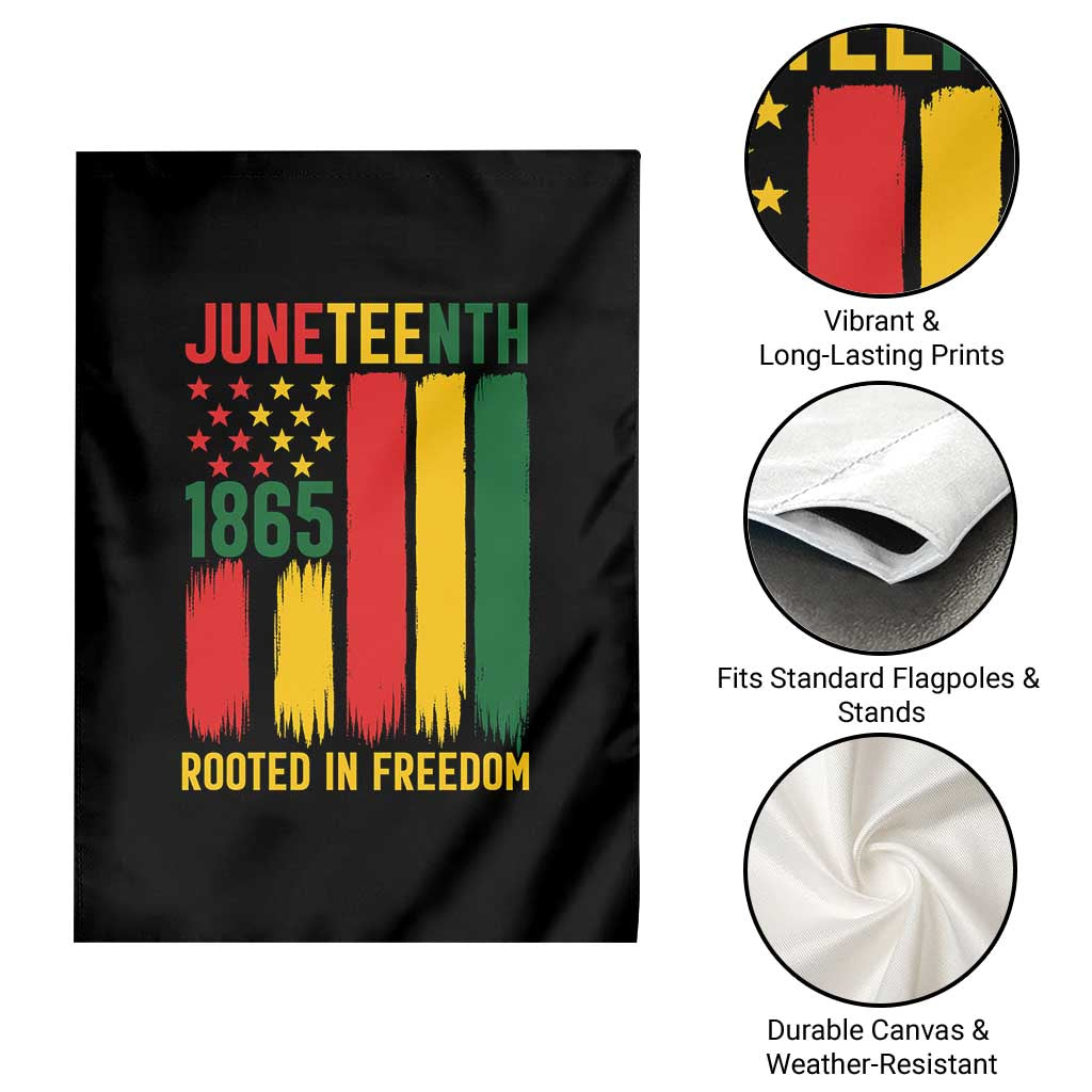 Juneteenth Rooted In Freedom 1865 Garden Flag African American Pride