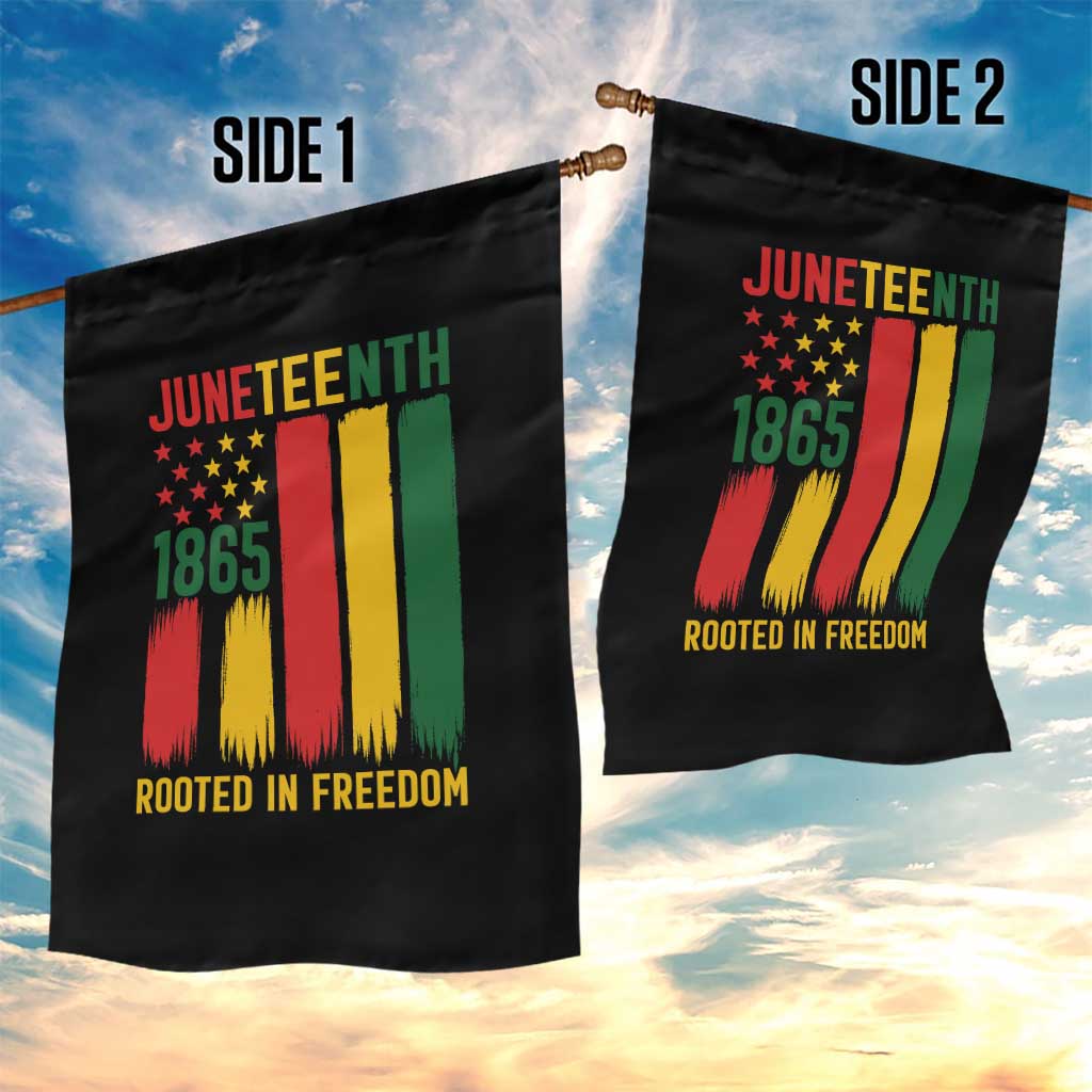 Juneteenth Rooted In Freedom 1865 Garden Flag African American Pride