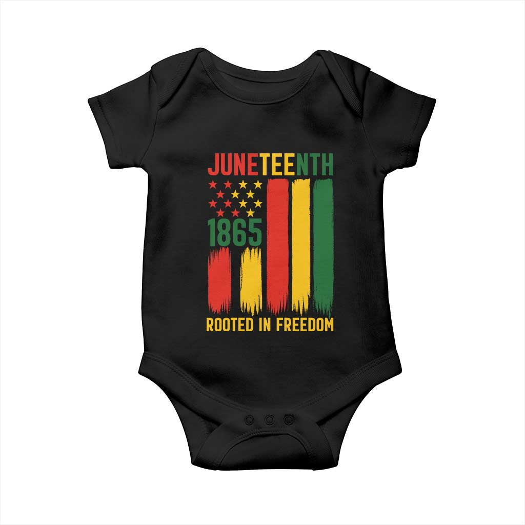 Juneteenth Rooted In Freedom 1865 Baby Onesie African American Pride TS12 Black Print Your Wear