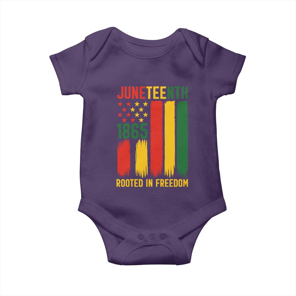 Juneteenth Rooted In Freedom 1865 Baby Onesie African American Pride TS12 Purple Print Your Wear
