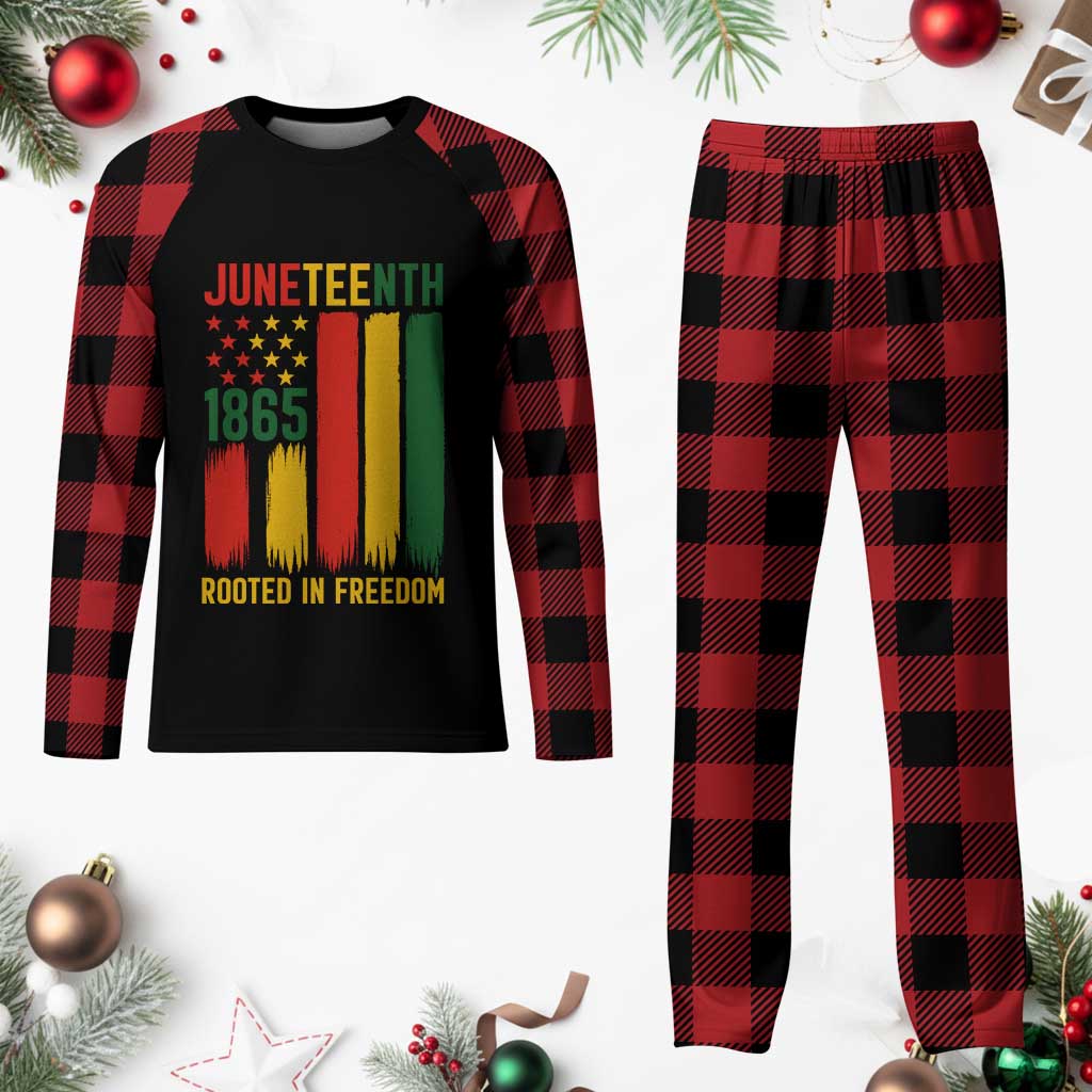 Juneteenth Rooted In Freedom 1865 Plaid Pajama Set African American Pride TS12 Buffalo Plaid Print Your Wear
