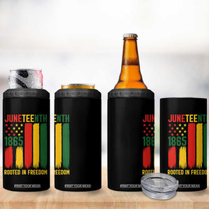 Juneteenth Rooted In Freedom 1865 4 in 1 Can Cooler Tumbler African American Pride TS12 Print Your Wear
