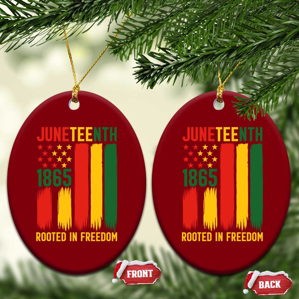 Juneteenth Rooted In Freedom 1865 Ceramic Ornament African American Pride