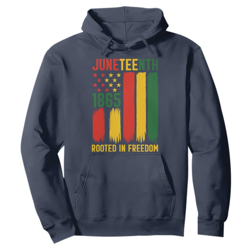 Juneteenth Rooted In Freedom 1865 Hoodie African American Pride TS12 Navy Print Your Wear