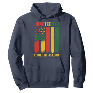 Juneteenth Rooted In Freedom 1865 Hoodie African American Pride TS12 Navy Print Your Wear