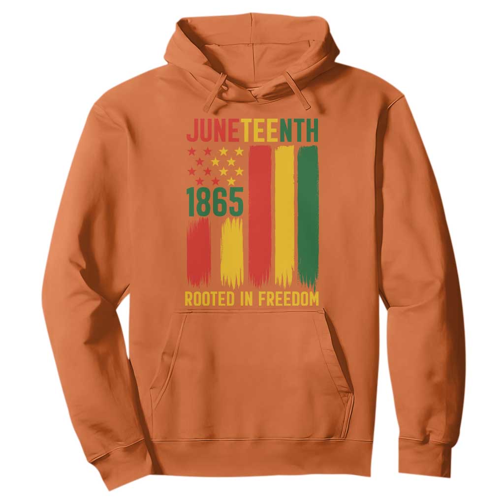 Juneteenth Rooted In Freedom 1865 Hoodie African American Pride TS12 Orange Print Your Wear