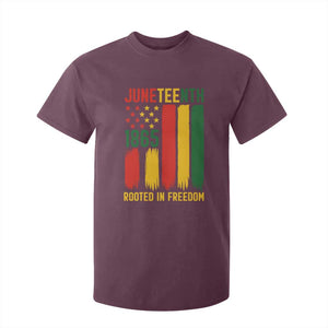 Juneteenth Rooted In Freedom 1865 T Shirt For Kid African American Pride TS12 Maroon Print Your Wear
