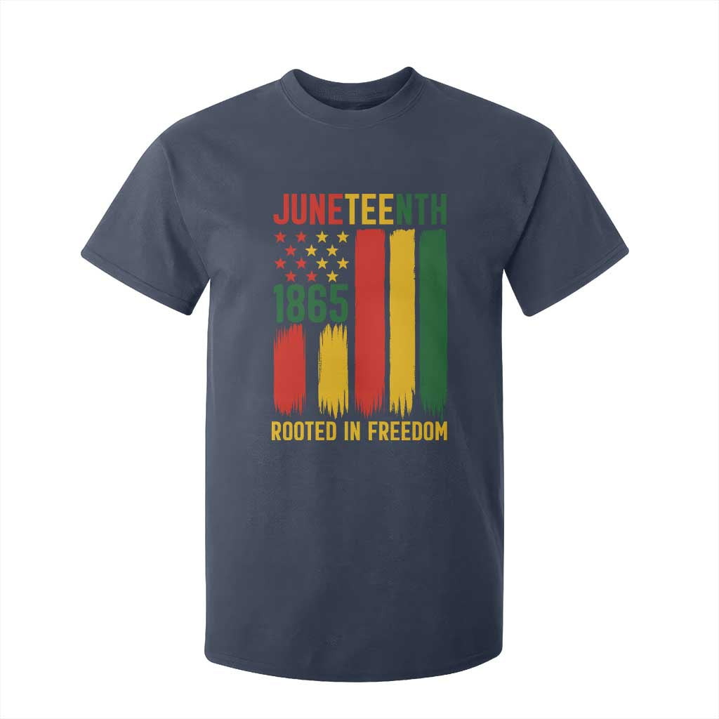 Juneteenth Rooted In Freedom 1865 T Shirt For Kid African American Pride TS12 Navy Print Your Wear