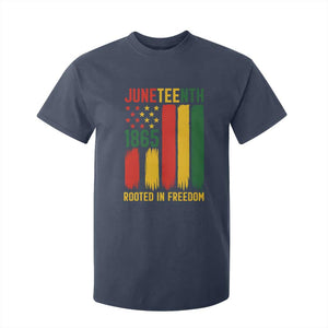 Juneteenth Rooted In Freedom 1865 T Shirt For Kid African American Pride TS12 Navy Print Your Wear