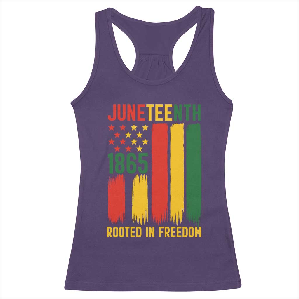 Juneteenth Rooted In Freedom 1865 Racerback Tank Top African American Pride TS12 Purple Print Your Wear