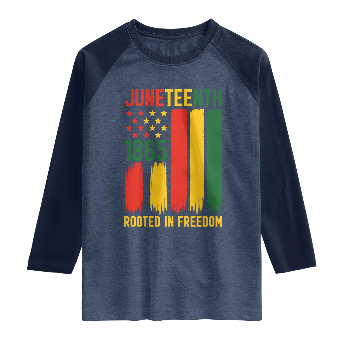 Juneteenth Rooted In Freedom 1865 Raglan Shirt African American Pride