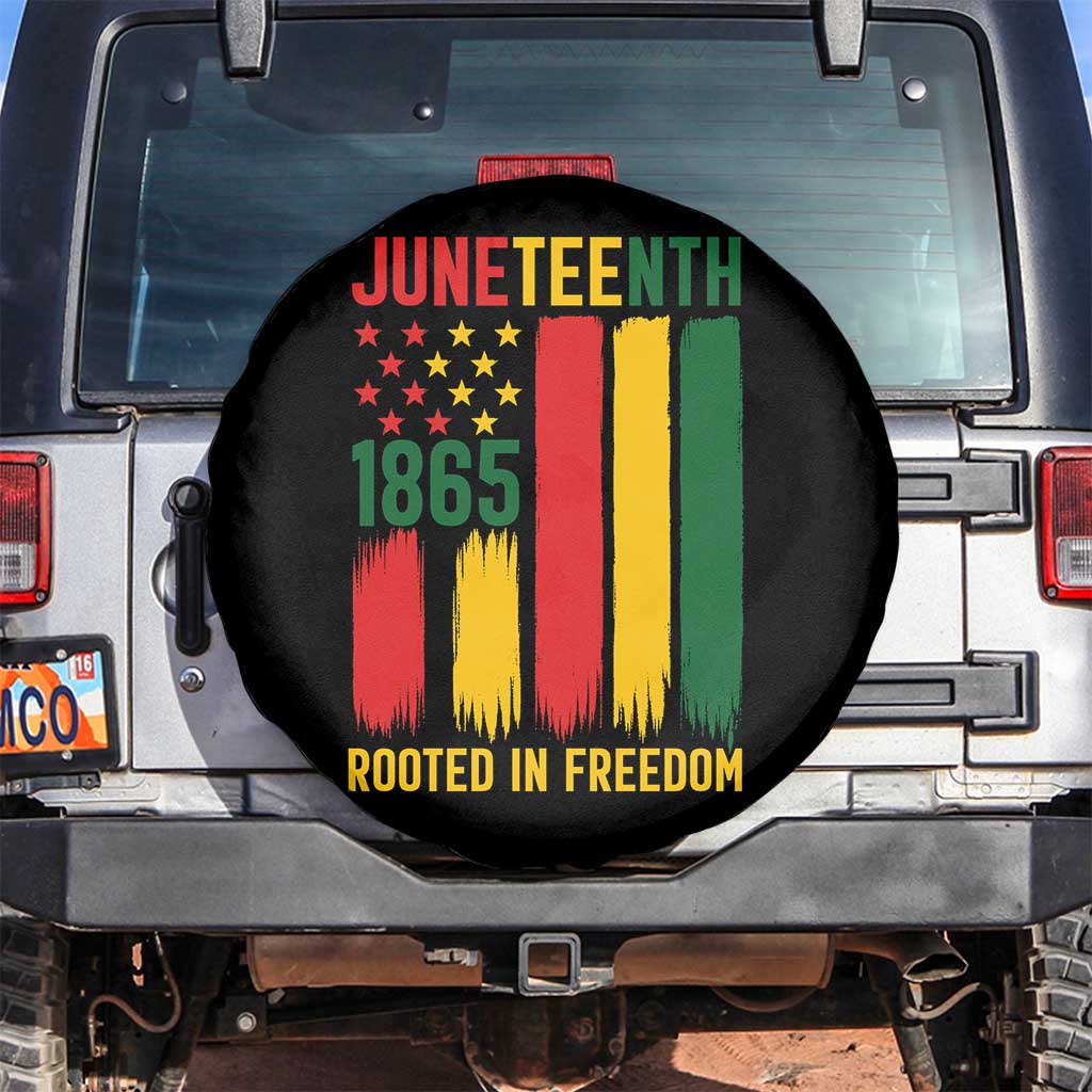 Juneteenth Rooted In Freedom 1865 Spare Tire Cover African American Pride TS12 No hole Black Print Your Wear