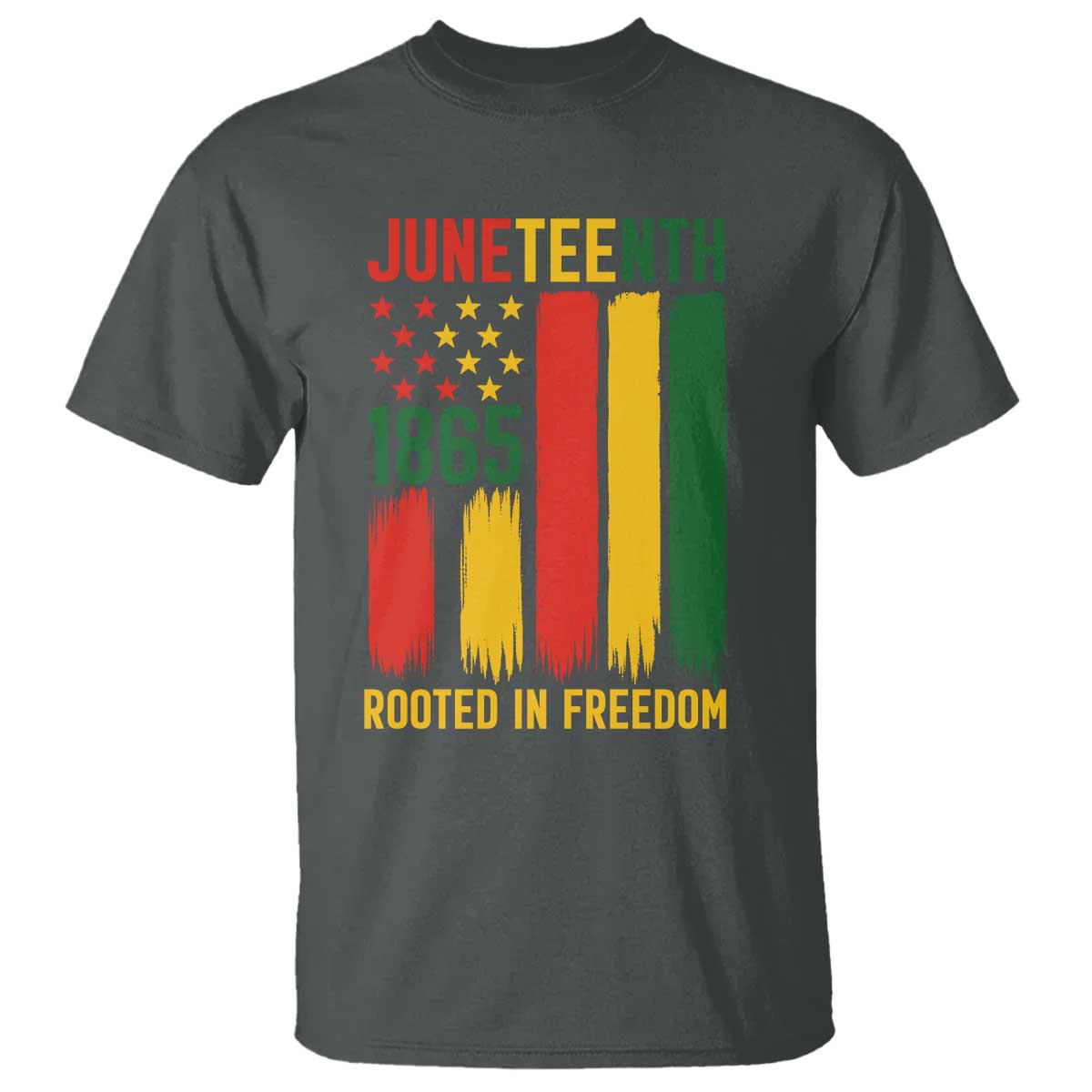 Juneteenth Rooted In Freedom 1865 T Shirt African American Pride TS12 Dark Heather Print Your Wear