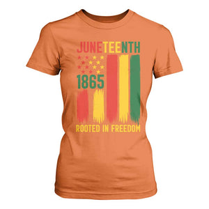 Juneteenth Rooted In Freedom 1865 T Shirt For Women African American Pride TS12 Orange Print Your Wear
