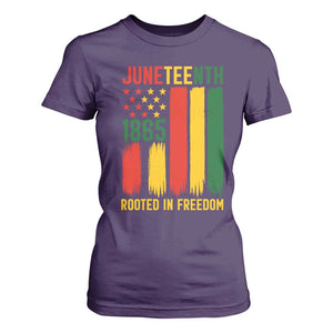 Juneteenth Rooted In Freedom 1865 T Shirt For Women African American Pride TS12 Purple Print Your Wear