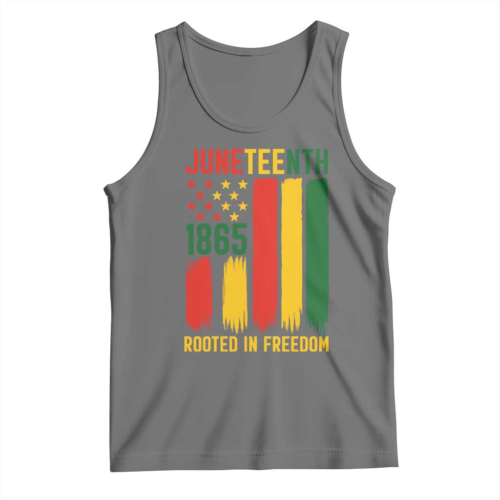 Juneteenth Rooted In Freedom 1865 Tank Top African American Pride TS12 Black Heather Print Your Wear