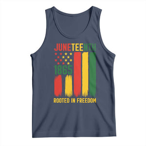 Juneteenth Rooted In Freedom 1865 Tank Top African American Pride TS12 Navy Print Your Wear