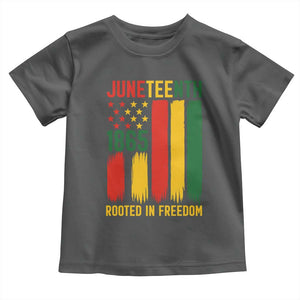 Juneteenth Rooted In Freedom 1865 Toddler T Shirt African American Pride TS12 Dark Heather Print Your Wear