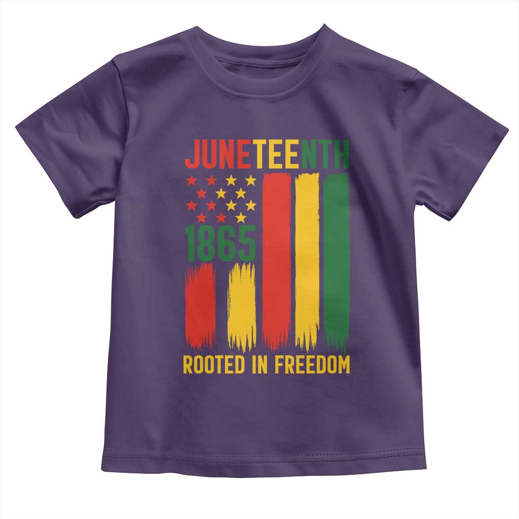Juneteenth Rooted In Freedom 1865 Toddler T Shirt African American Pride TS12 Purple Print Your Wear