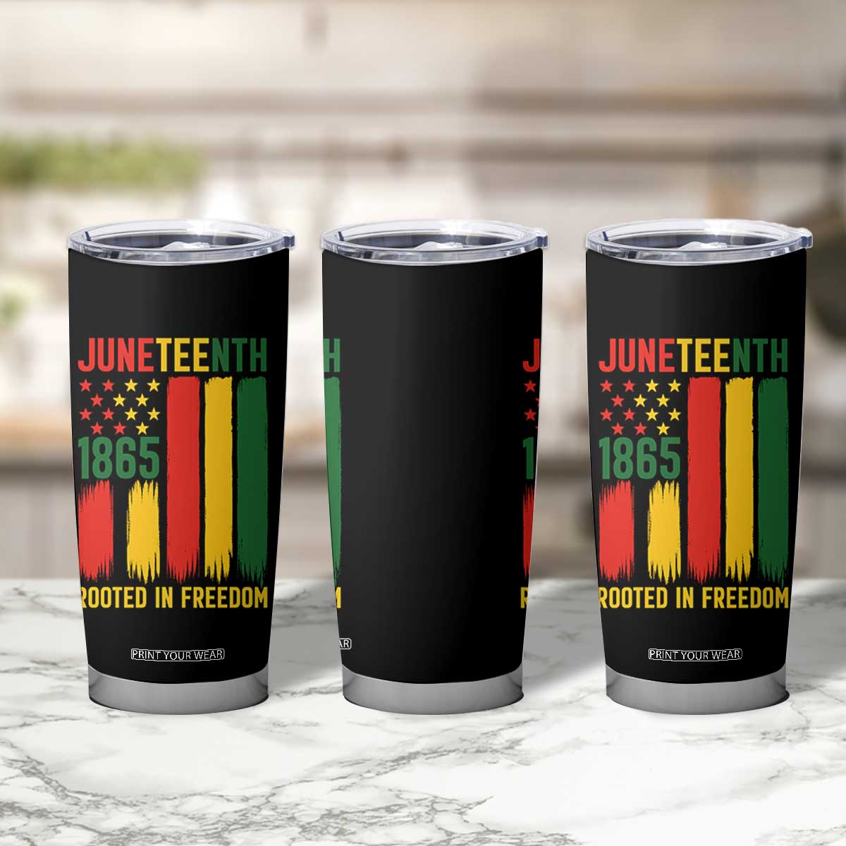 Juneteenth Rooted In Freedom 1865 Tumbler Cup African American Pride