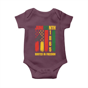 Juneteenth 1865 Freedom Pride Baby Onesie African American Heritage Graphic TS12 Maroon Print Your Wear