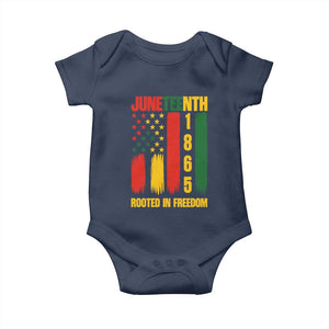 Juneteenth 1865 Freedom Pride Baby Onesie African American Heritage Graphic TS12 Navy Print Your Wear