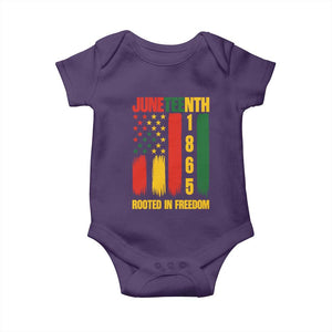 Juneteenth 1865 Freedom Pride Baby Onesie African American Heritage Graphic TS12 Purple Print Your Wear
