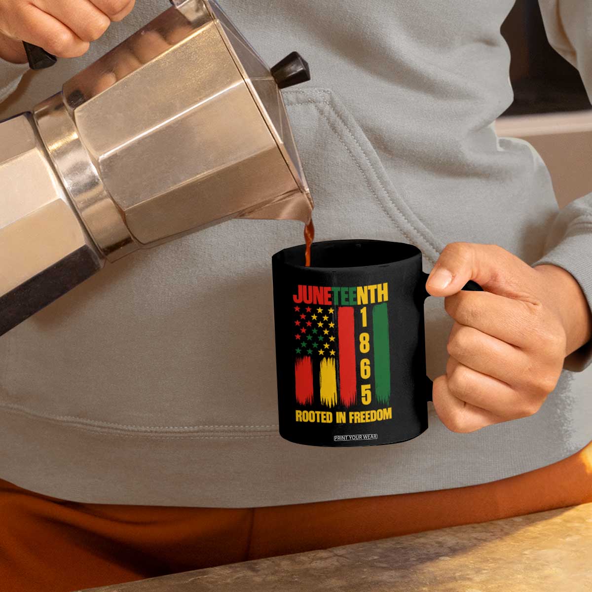Juneteenth 1865 Freedom Pride Coffee Mug African American Heritage Graphic TS12 Print Your Wear