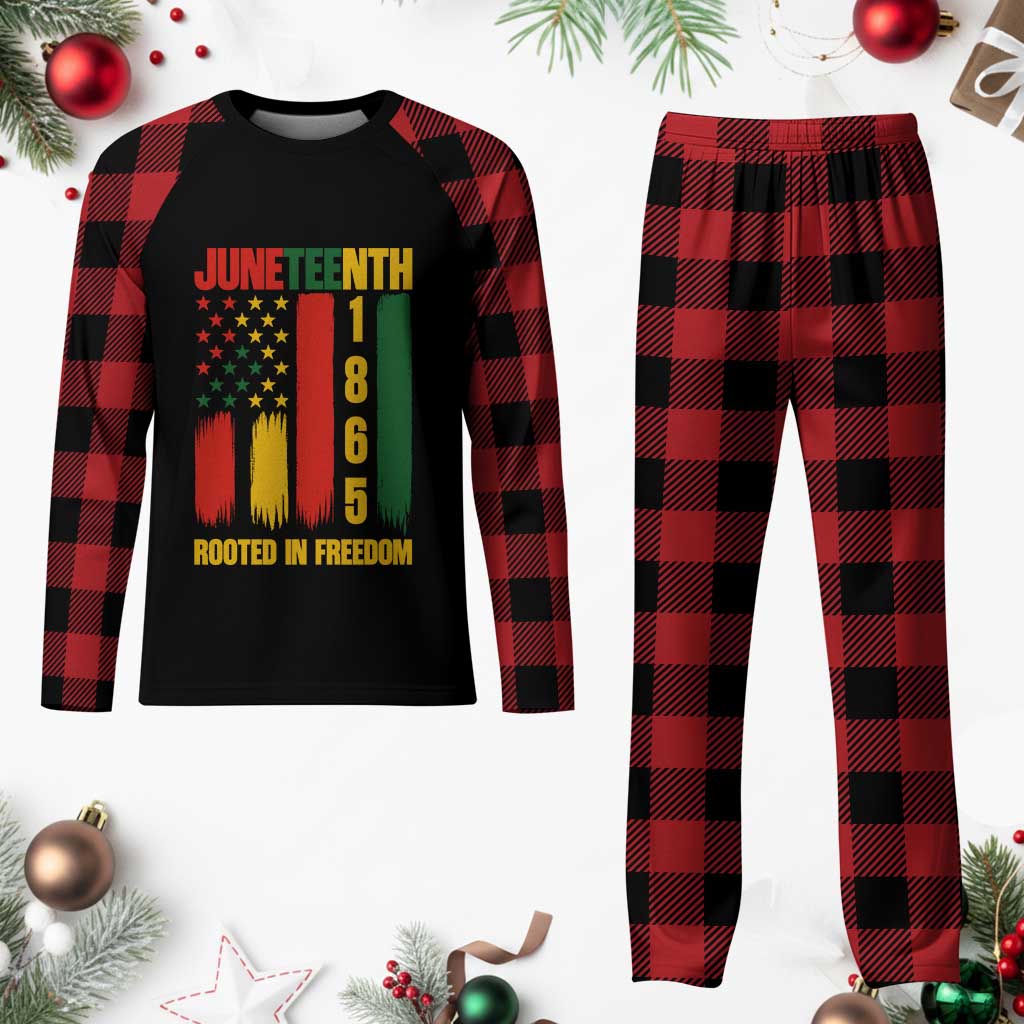 Juneteenth 1865 Freedom Pride Plaid Pajama Set African American Heritage Graphic TS12 Buffalo Plaid Print Your Wear