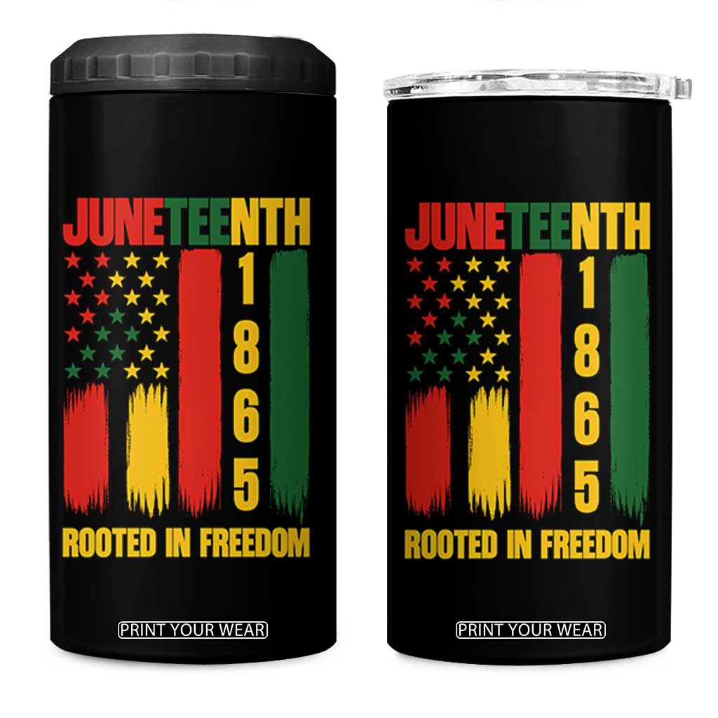 Juneteenth 1865 Freedom Pride 4 in 1 Can Cooler Tumbler African American Heritage Graphic TS12 One Size: 16 oz Black Print Your Wear