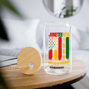 Juneteenth 1865 Freedom Pride Glass Can African American Heritage Graphic TS12 Print Your Wear