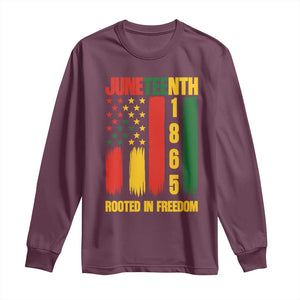 Juneteenth 1865 Freedom Pride Long Sleeve Shirt African American Heritage Graphic TS12 Maroon Print Your Wear