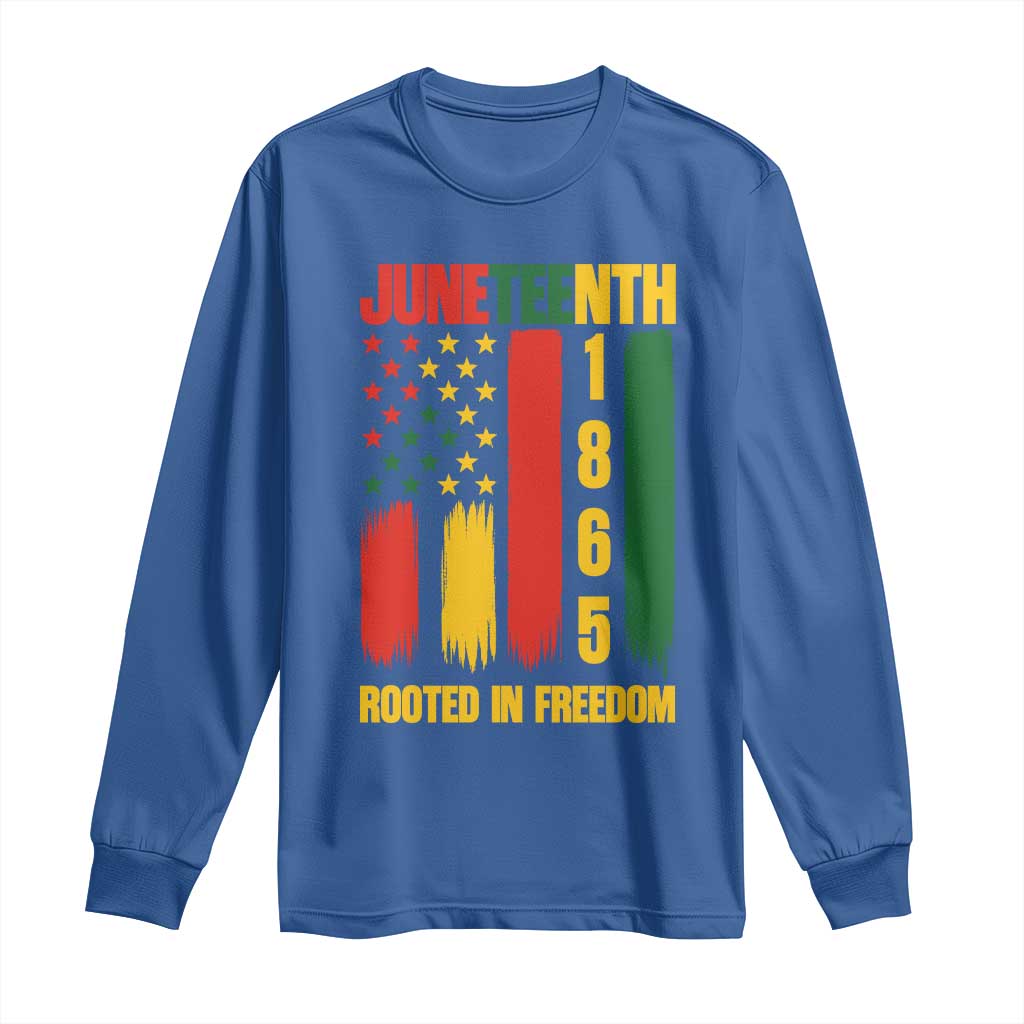 Juneteenth 1865 Freedom Pride Long Sleeve Shirt African American Heritage Graphic TS12 Royal Blue Print Your Wear