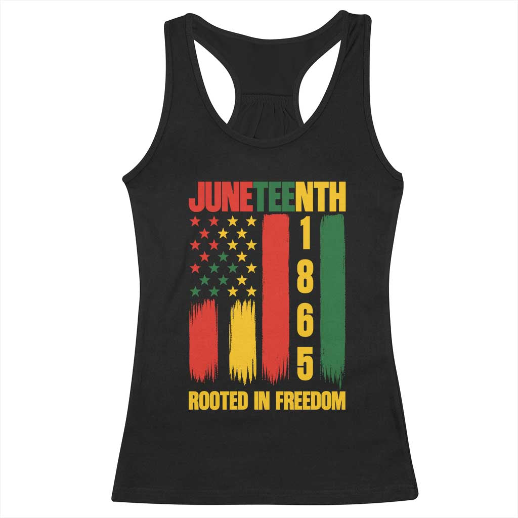 Juneteenth 1865 Freedom Pride Racerback Tank Top African American Heritage Graphic