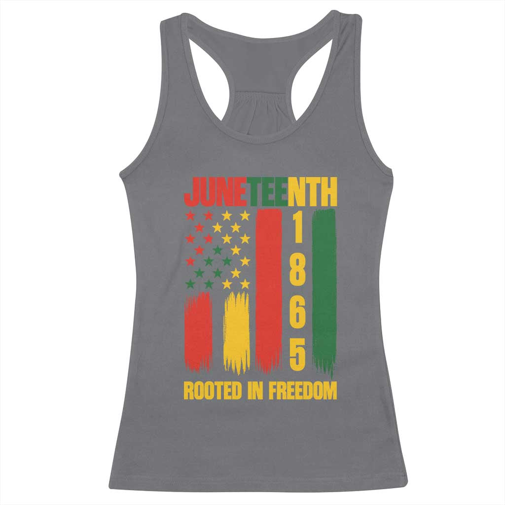 Juneteenth 1865 Freedom Pride Racerback Tank Top African American Heritage Graphic