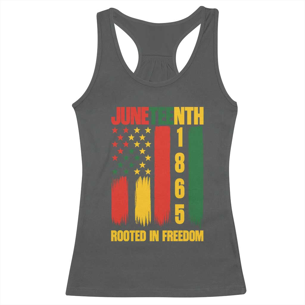 Juneteenth 1865 Freedom Pride Racerback Tank Top African American Heritage Graphic