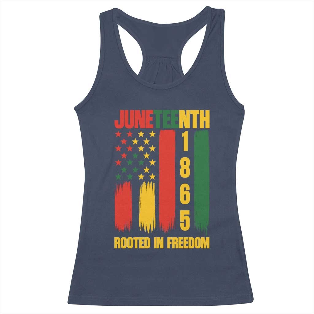 Juneteenth 1865 Freedom Pride Racerback Tank Top African American Heritage Graphic