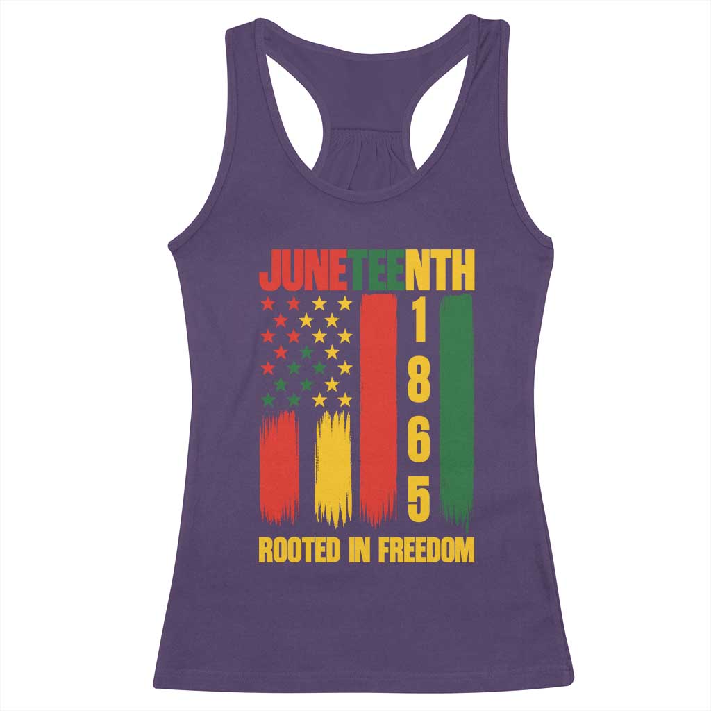 Juneteenth 1865 Freedom Pride Racerback Tank Top African American Heritage Graphic
