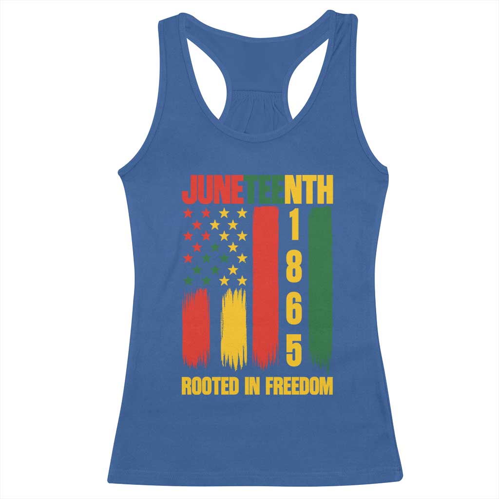 Juneteenth 1865 Freedom Pride Racerback Tank Top African American Heritage Graphic