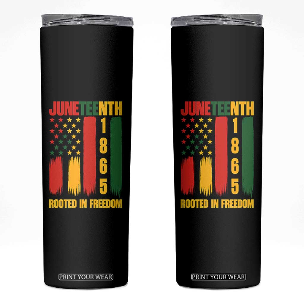 Juneteenth 1865 Freedom Pride Skinny Tumbler African American Heritage Graphic