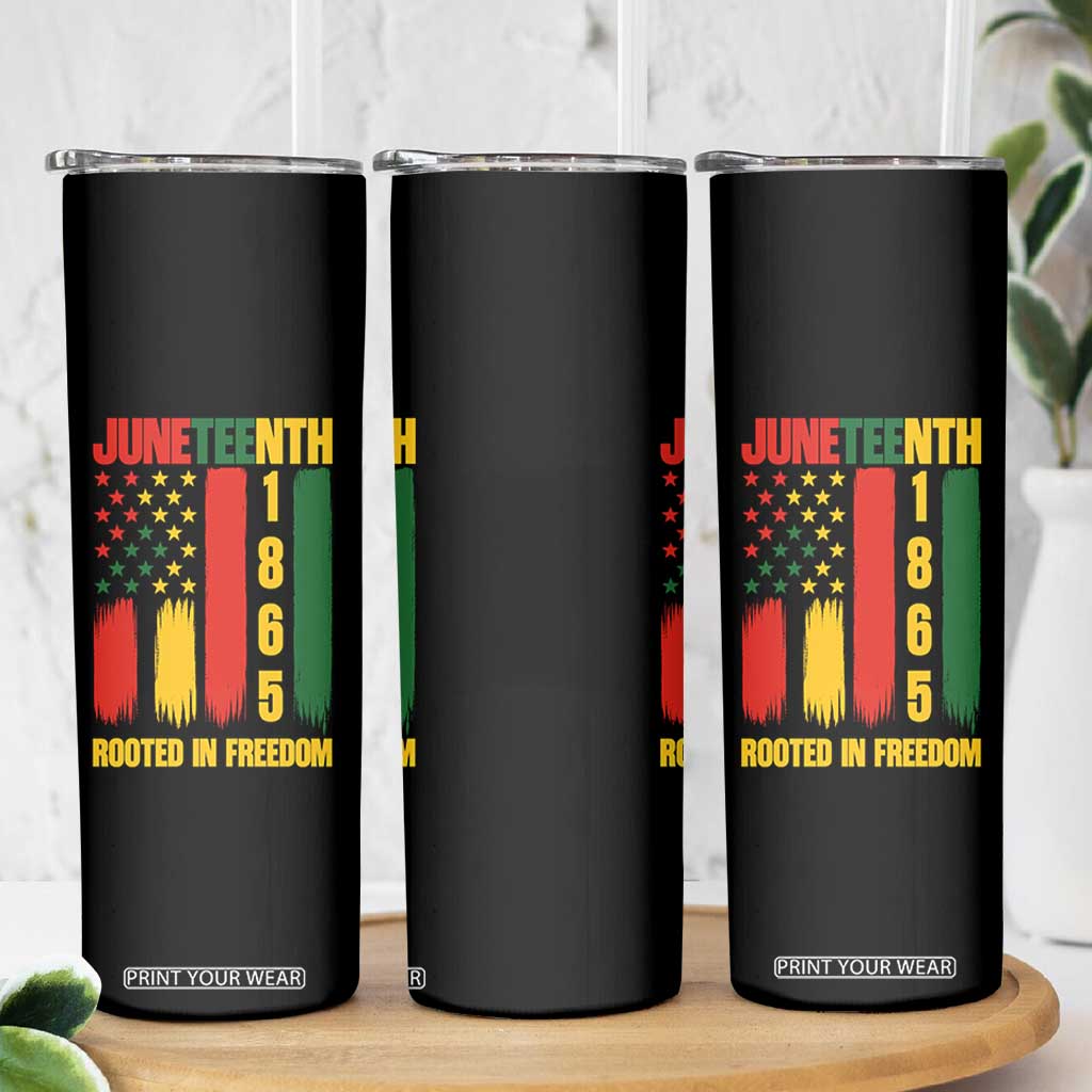 Juneteenth 1865 Freedom Pride Skinny Tumbler African American Heritage Graphic