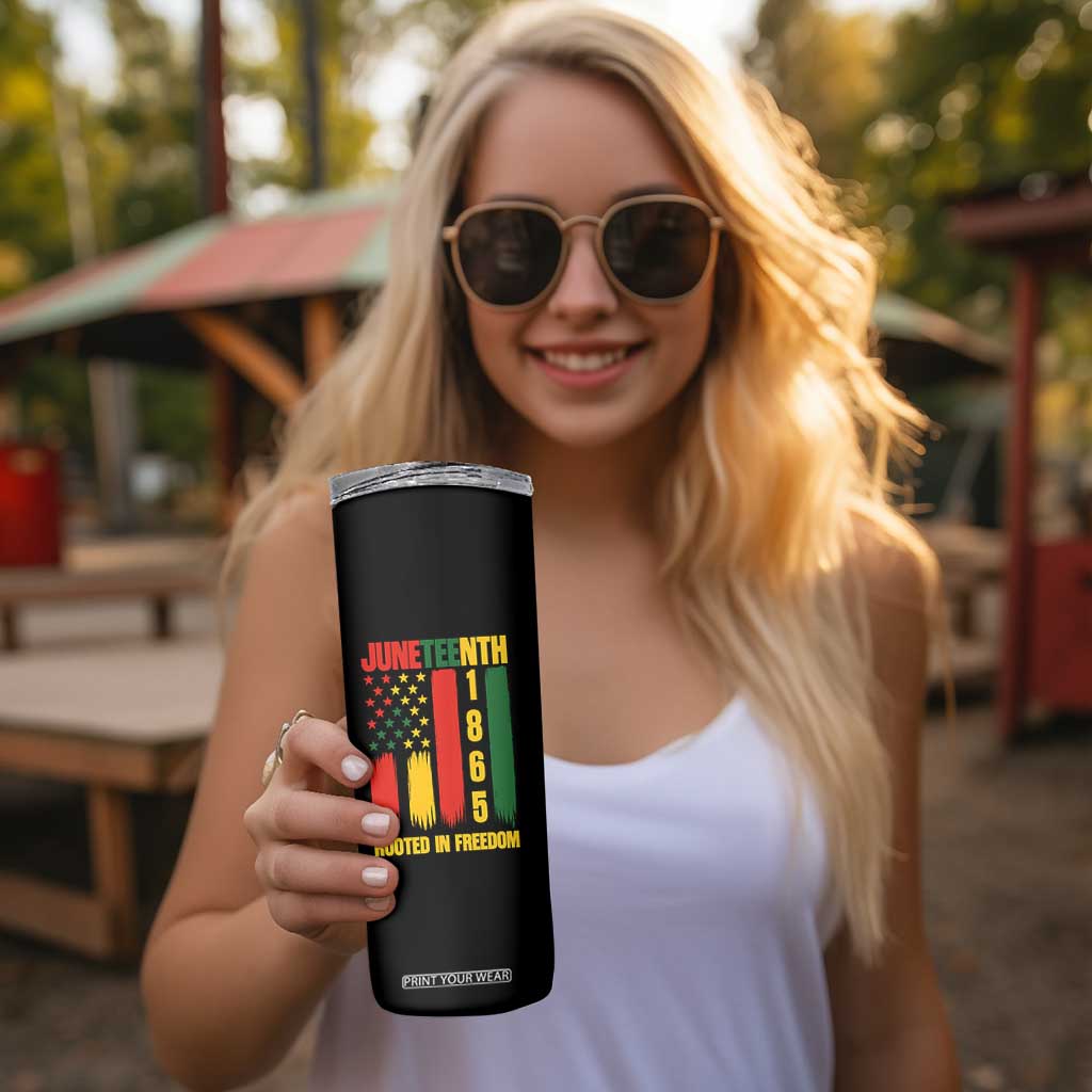 Juneteenth 1865 Freedom Pride Skinny Tumbler African American Heritage Graphic