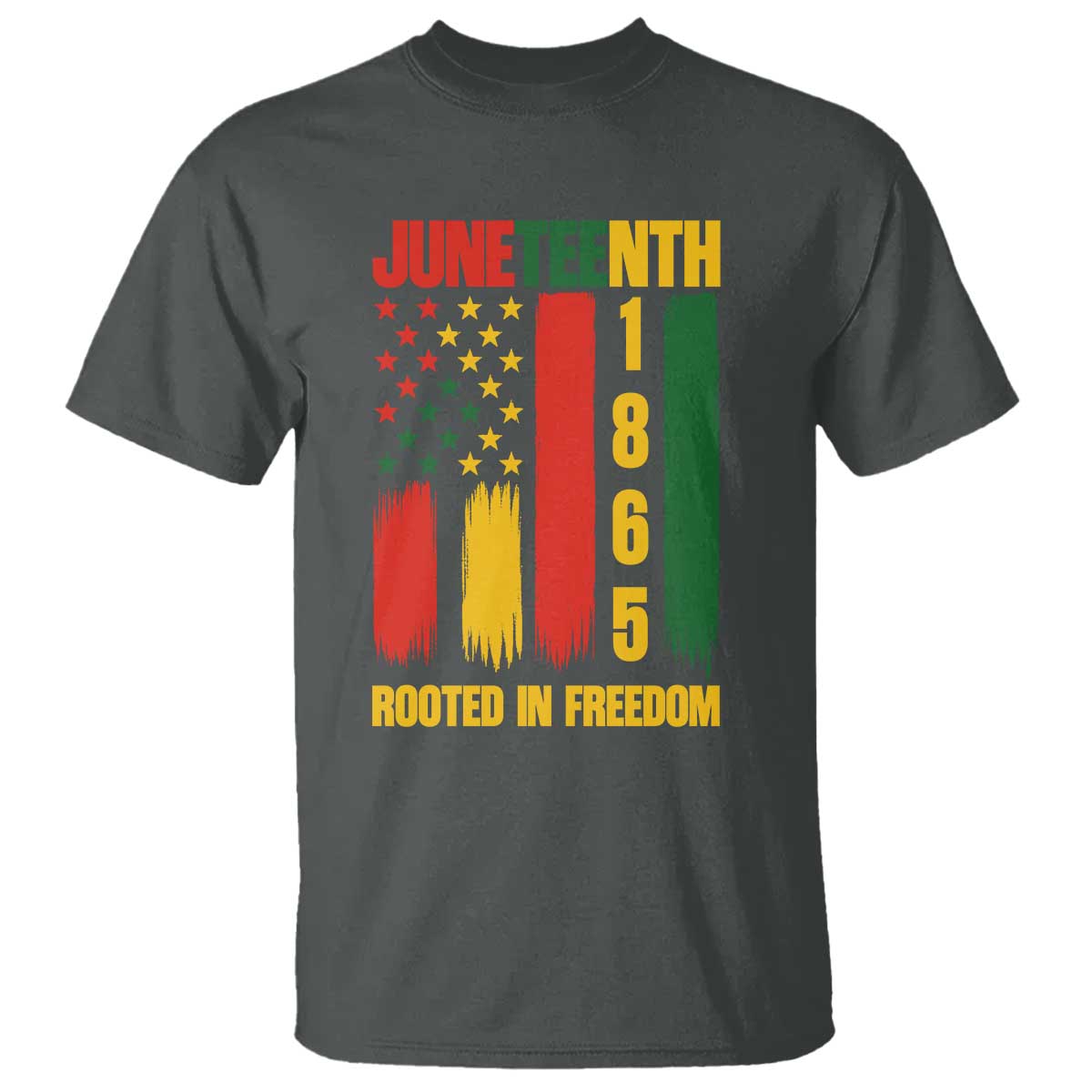 Juneteenth 1865 Freedom Pride T Shirt African American Heritage Graphic TS12 Dark Heather Print Your Wear