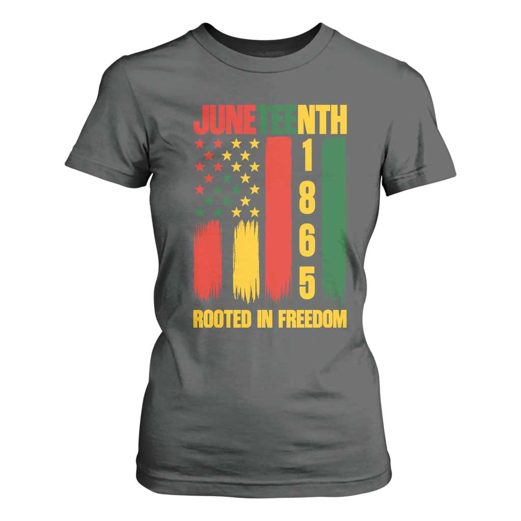 Juneteenth 1865 Freedom Pride T Shirt For Women African American Heritage Graphic TS12 Dark Heather Print Your Wear